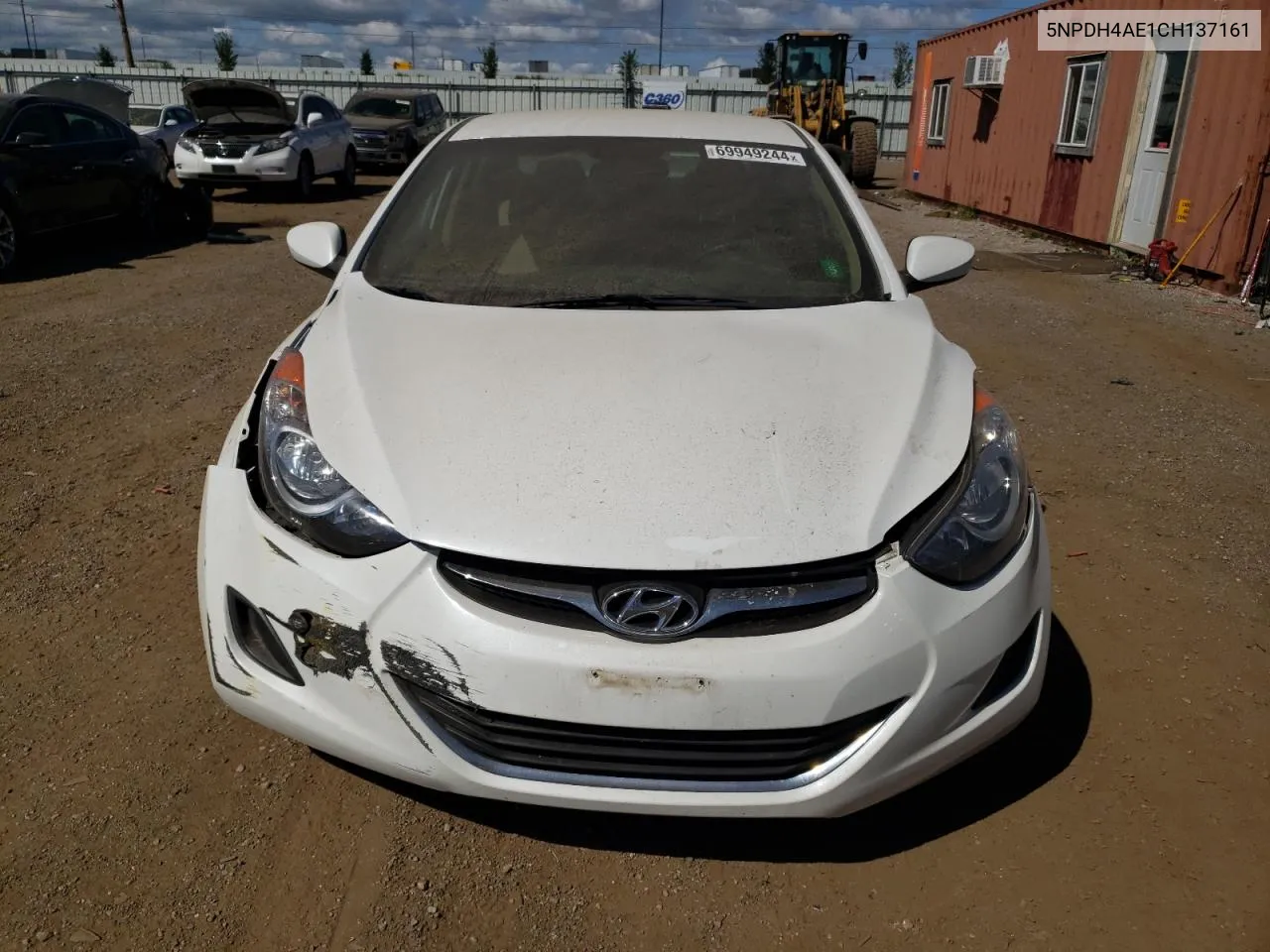 2012 Hyundai Elantra Gls VIN: 5NPDH4AE1CH137161 Lot: 69949244