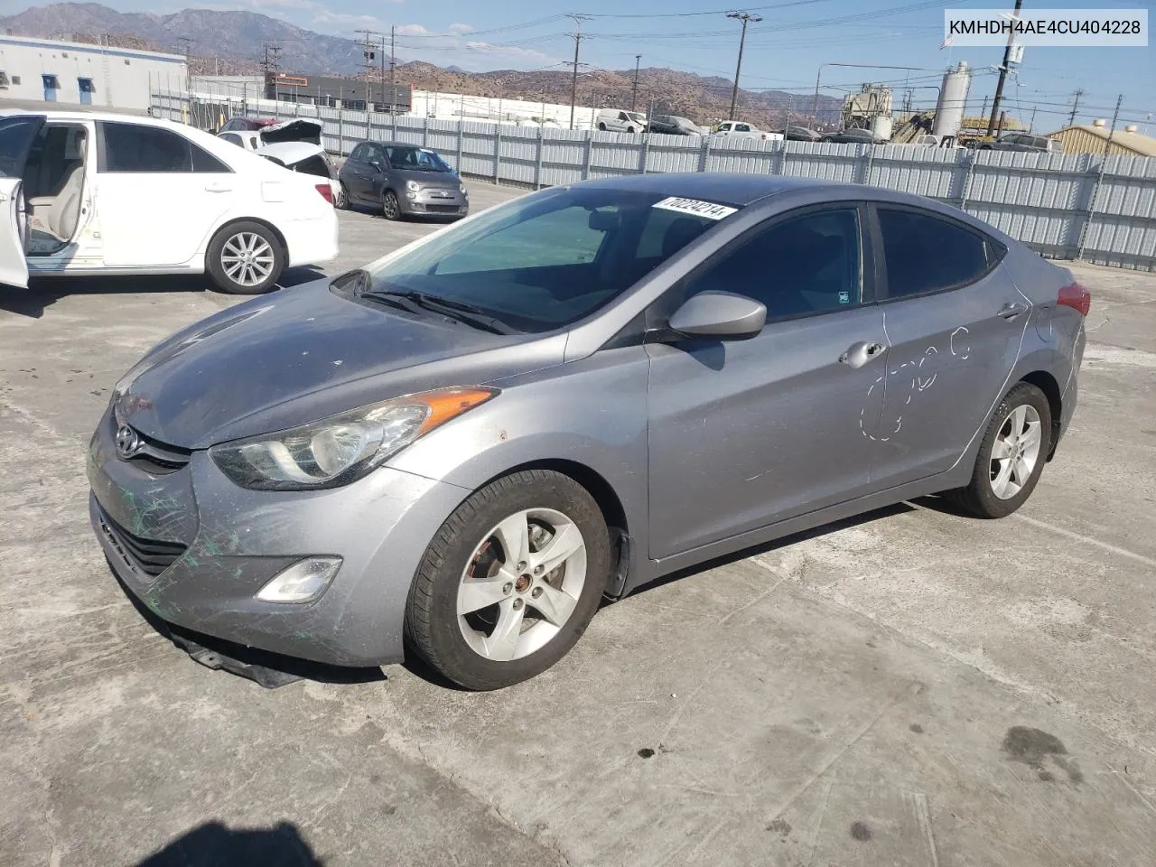 2012 Hyundai Elantra Gls VIN: KMHDH4AE4CU404228 Lot: 70224214