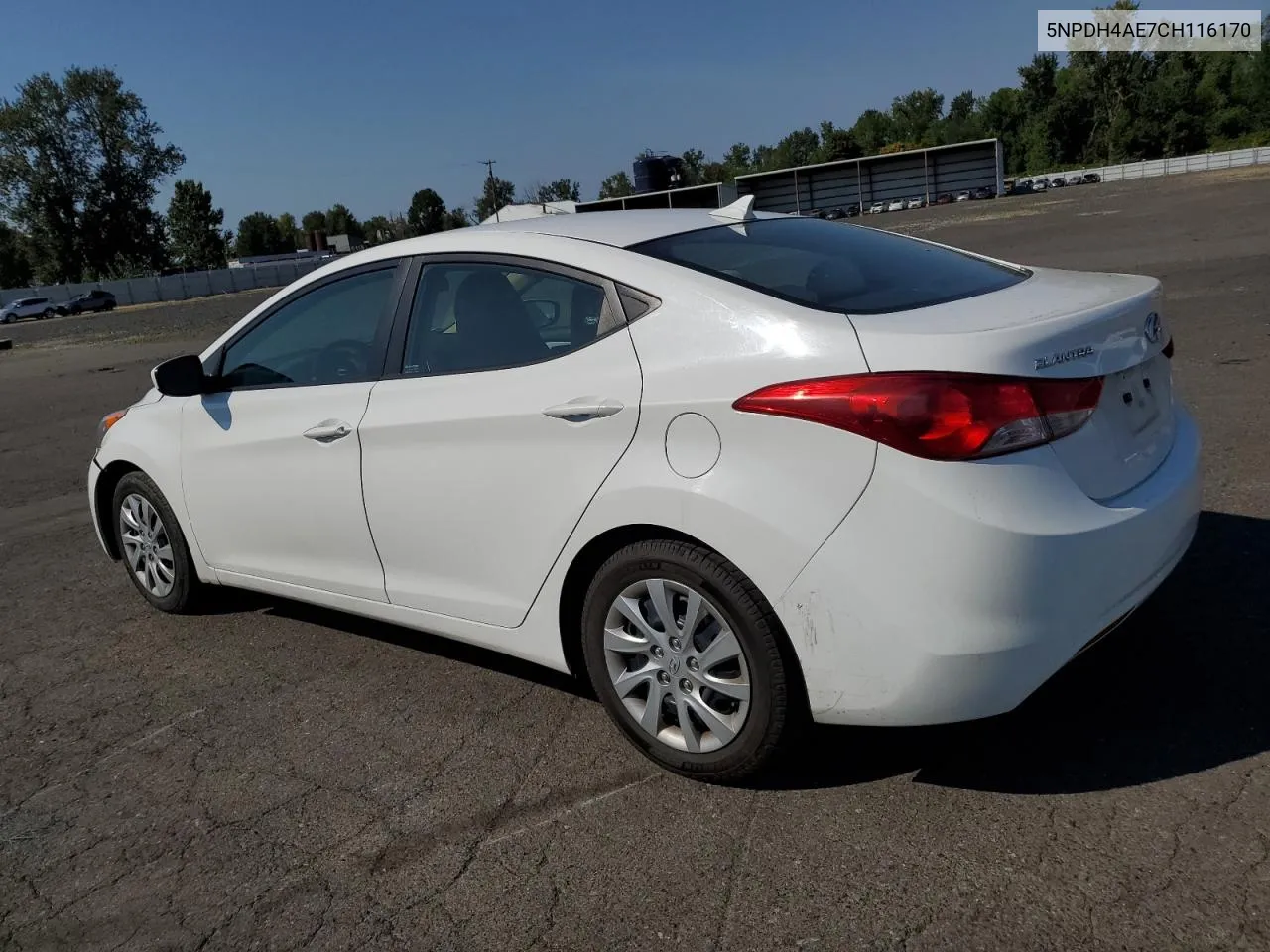 5NPDH4AE7CH116170 2012 Hyundai Elantra Gls