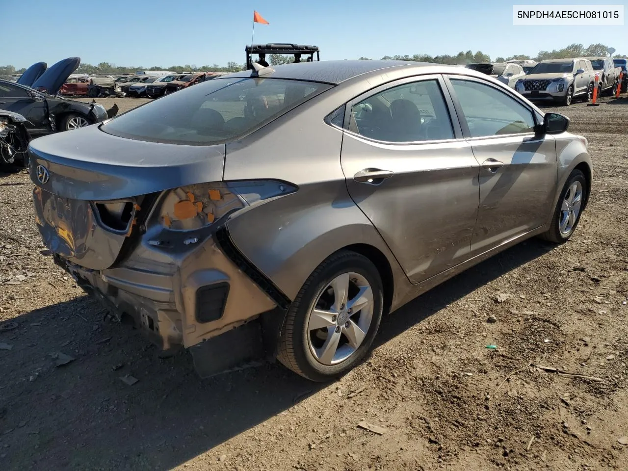 2012 Hyundai Elantra Gls VIN: 5NPDH4AE5CH081015 Lot: 70399954