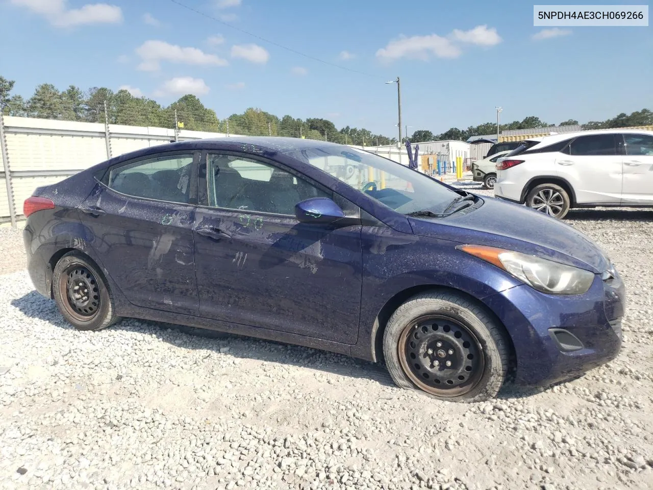 2012 Hyundai Elantra Gls VIN: 5NPDH4AE3CH069266 Lot: 70529724