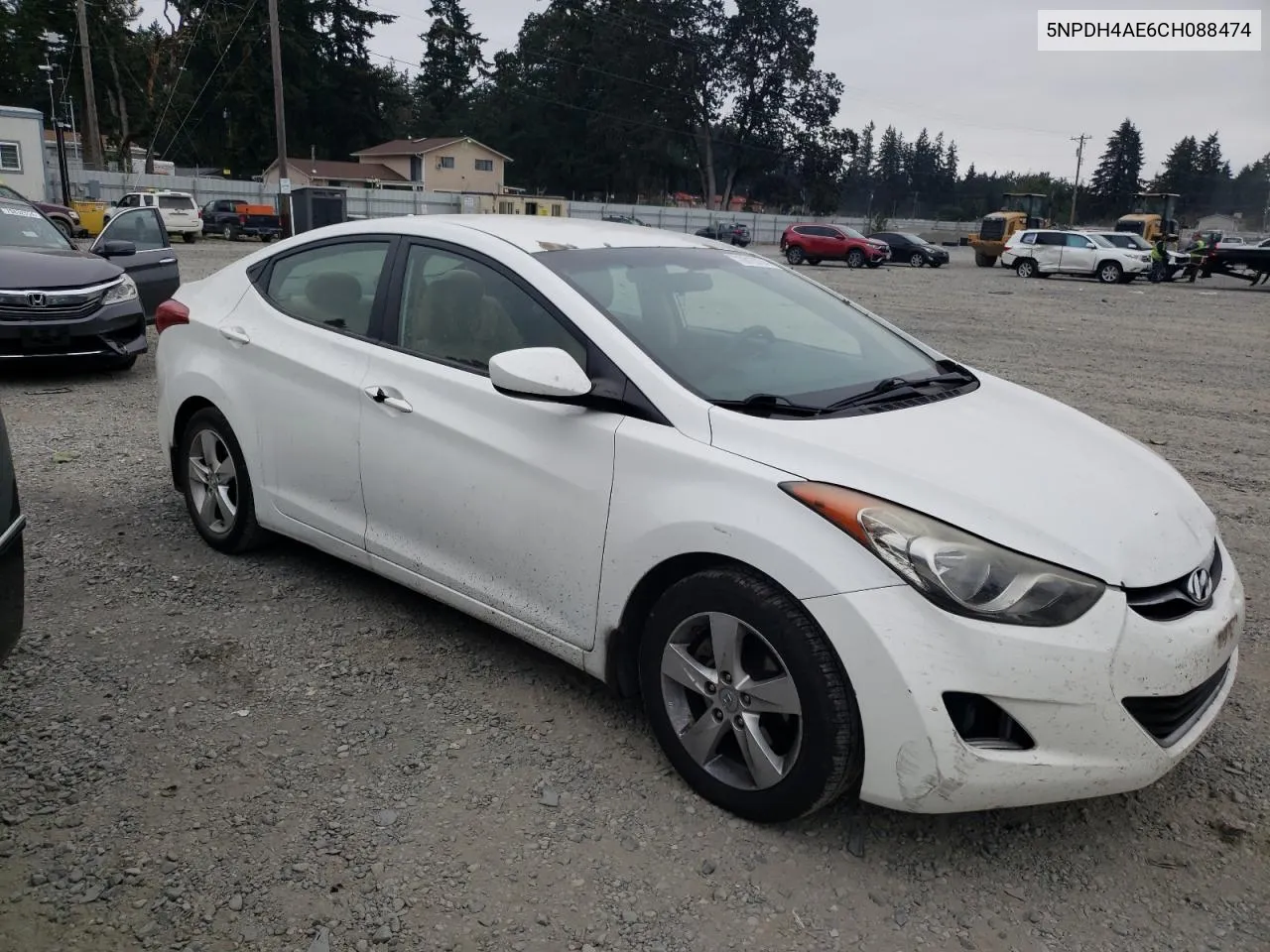 2012 Hyundai Elantra Gls VIN: 5NPDH4AE6CH088474 Lot: 70815774