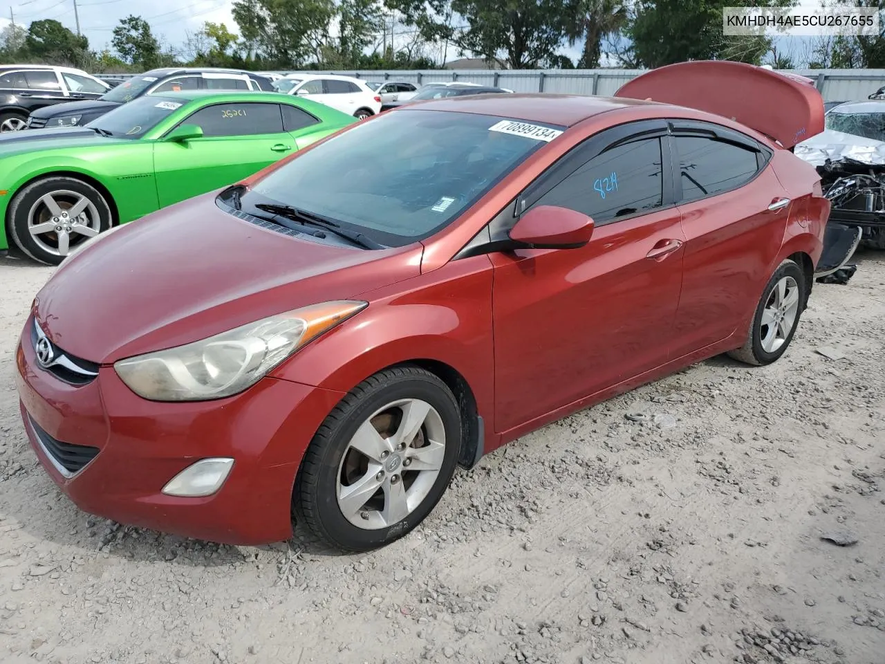 2012 Hyundai Elantra Gls VIN: KMHDH4AE5CU267655 Lot: 70899134