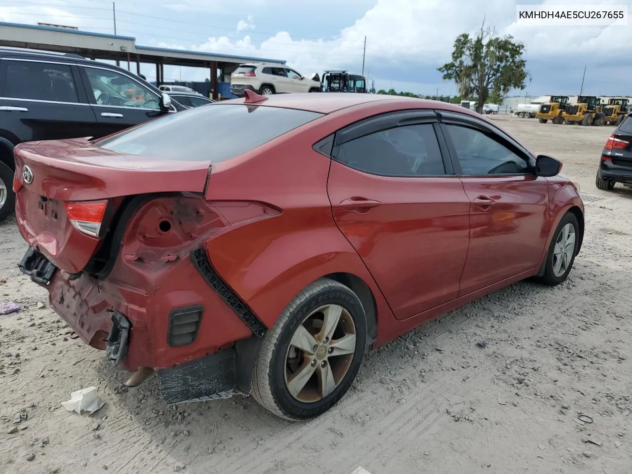 2012 Hyundai Elantra Gls VIN: KMHDH4AE5CU267655 Lot: 70899134