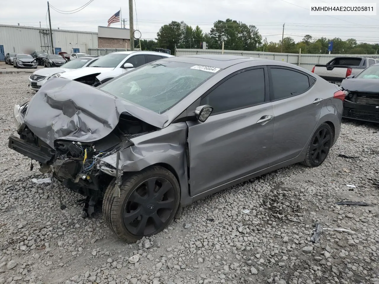 2012 Hyundai Elantra Gls VIN: KMHDH4AE2CU205811 Lot: 71076664