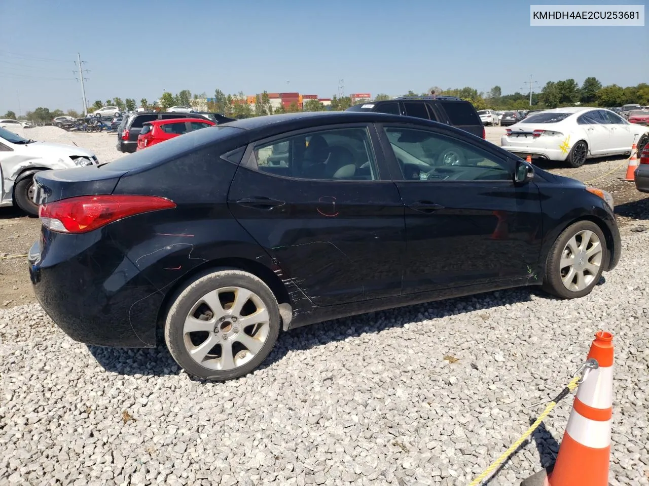 2012 Hyundai Elantra Gls VIN: KMHDH4AE2CU253681 Lot: 71160364