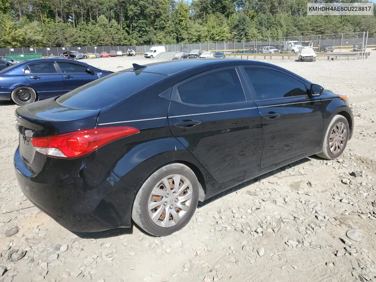 2012 Hyundai Elantra Gls VIN: KMHDH4AE8CU228817 Lot: 71290794