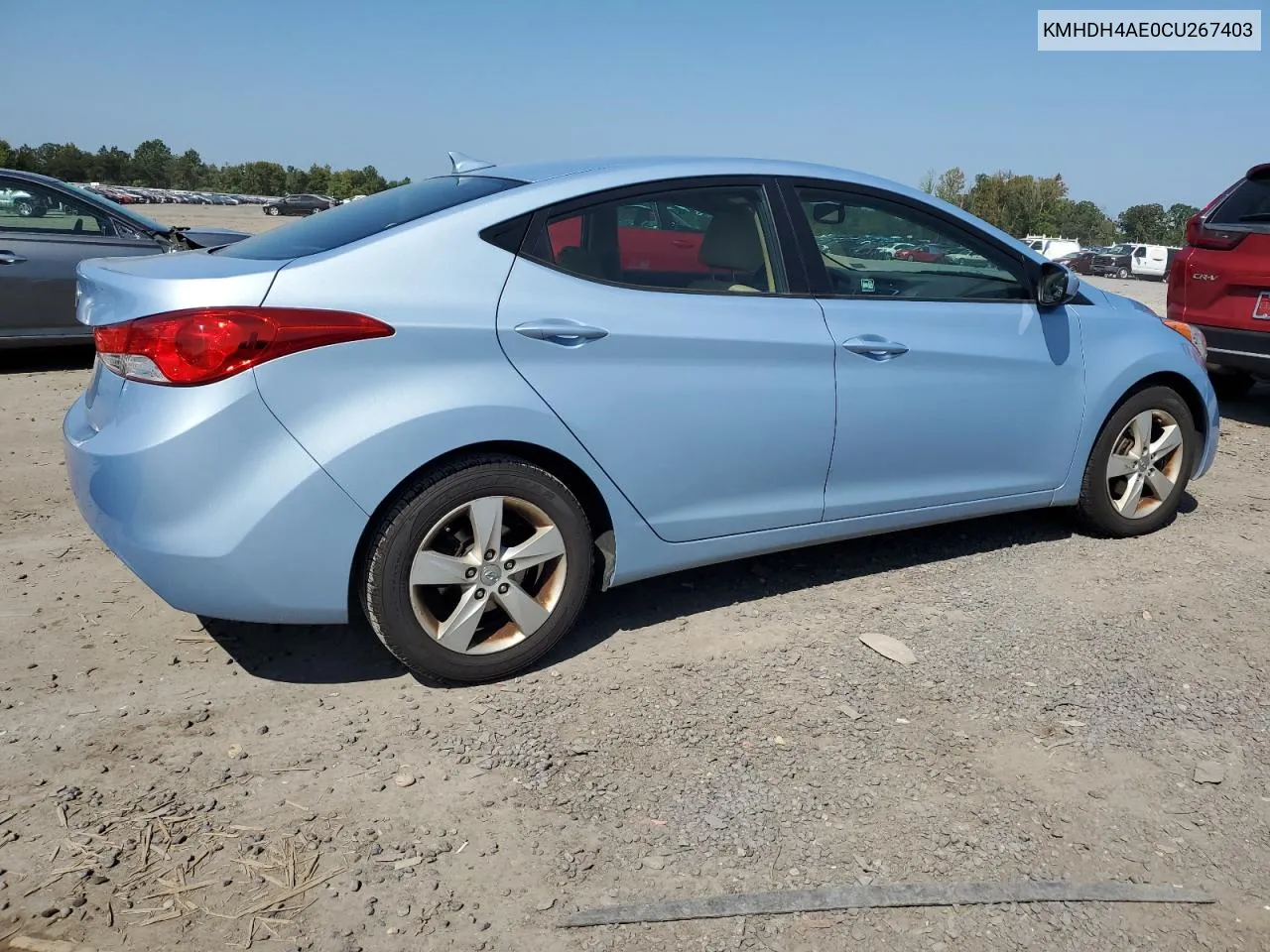 2012 Hyundai Elantra Gls VIN: KMHDH4AE0CU267403 Lot: 71306764