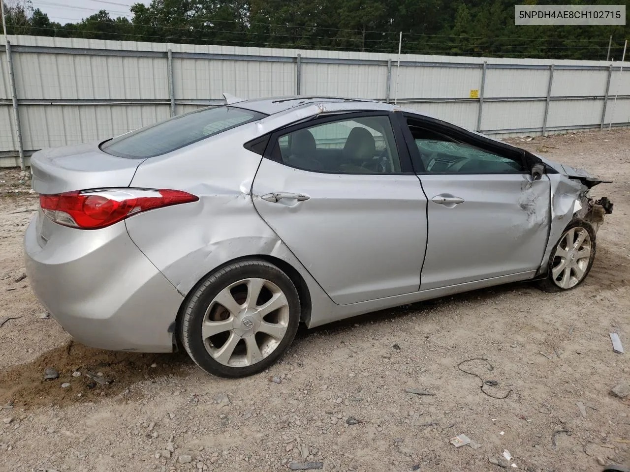 2012 Hyundai Elantra Gls VIN: 5NPDH4AE8CH102715 Lot: 71372384