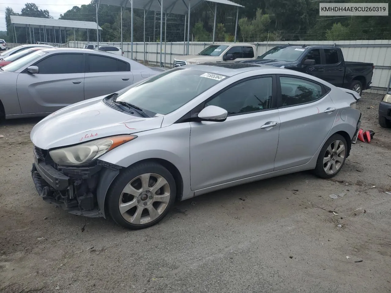 KMHDH4AE9CU260319 2012 Hyundai Elantra Gls