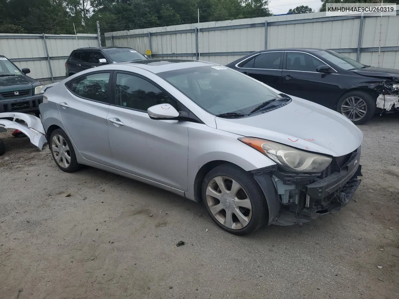 KMHDH4AE9CU260319 2012 Hyundai Elantra Gls