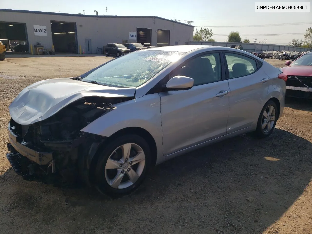 2012 Hyundai Elantra Gls VIN: 5NPDH4AE6CH069861 Lot: 71646734