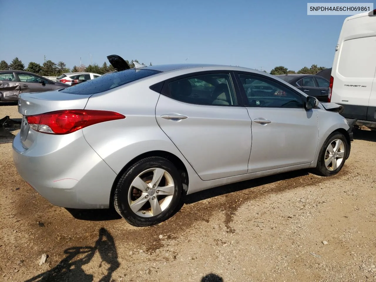 2012 Hyundai Elantra Gls VIN: 5NPDH4AE6CH069861 Lot: 71646734