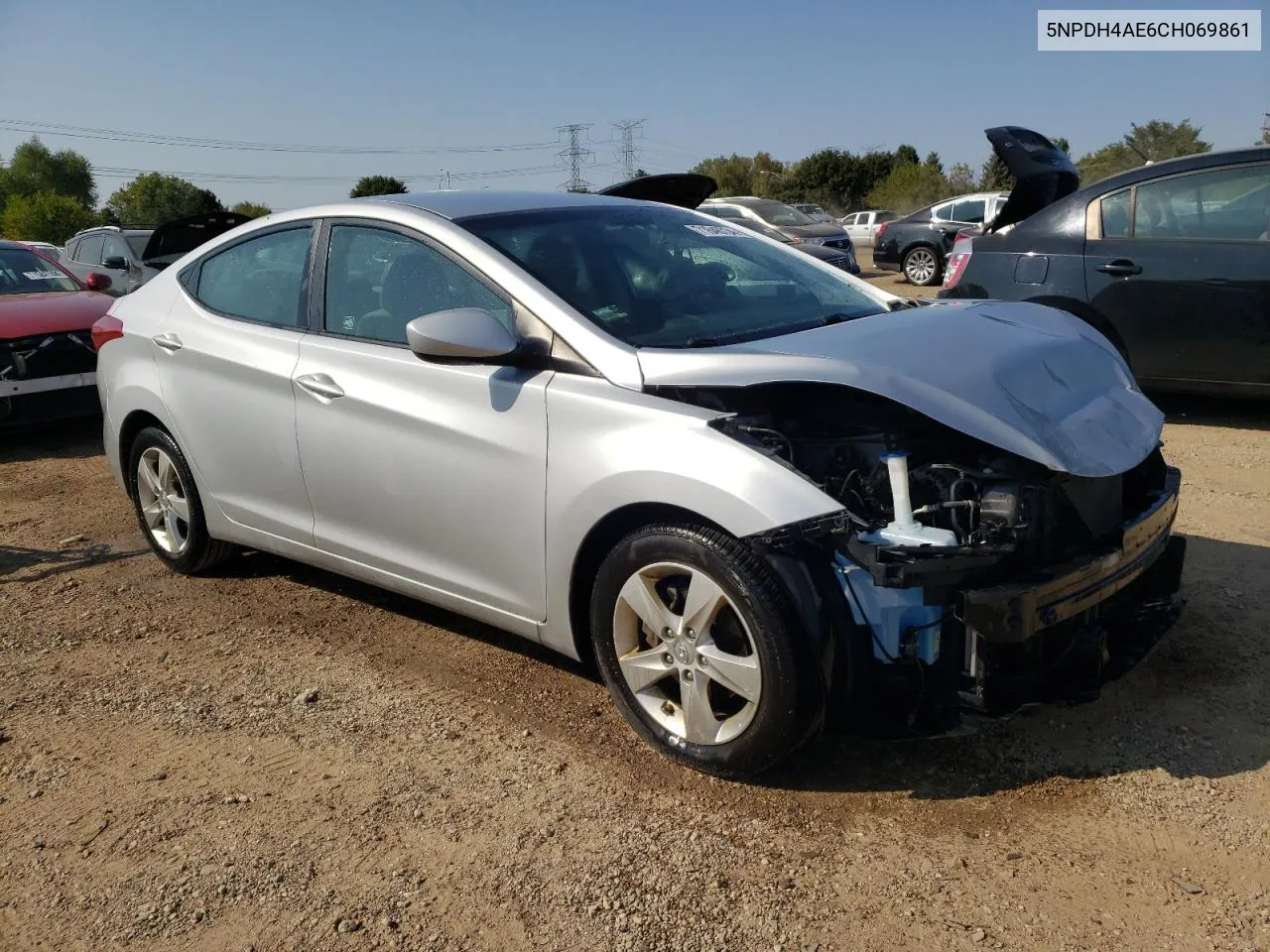 2012 Hyundai Elantra Gls VIN: 5NPDH4AE6CH069861 Lot: 71646734