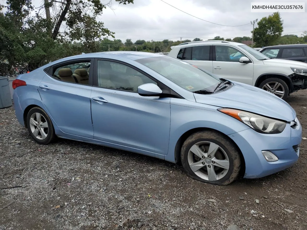 KMHDH4AE3CU357676 2012 Hyundai Elantra Gls