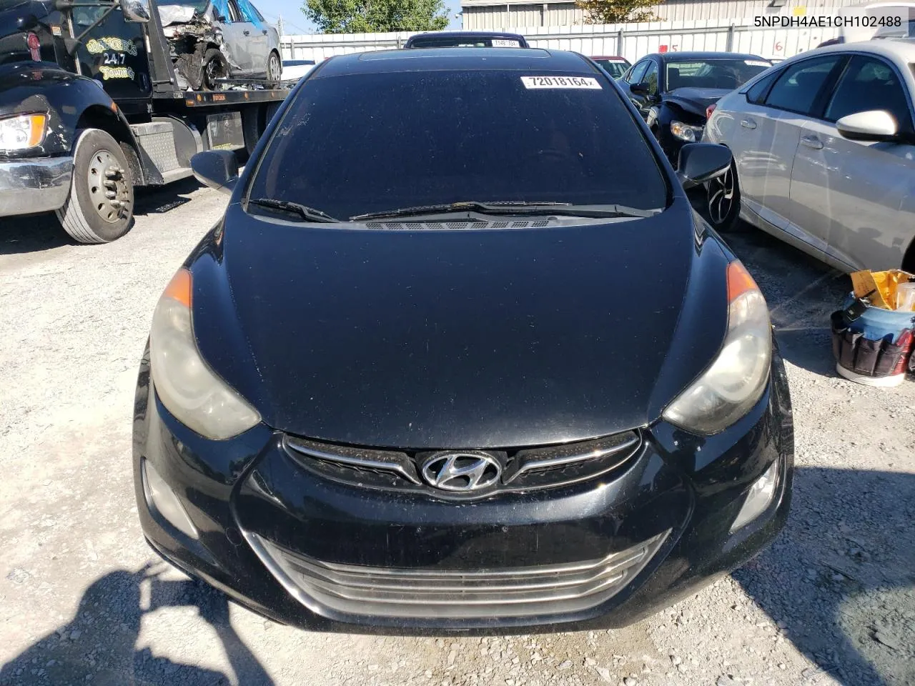 2012 Hyundai Elantra Gls VIN: 5NPDH4AE1CH102488 Lot: 72018164