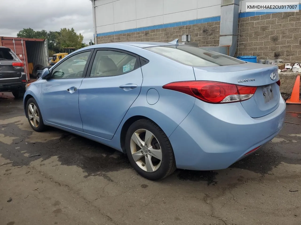 KMHDH4AE2CU317007 2012 Hyundai Elantra Gls