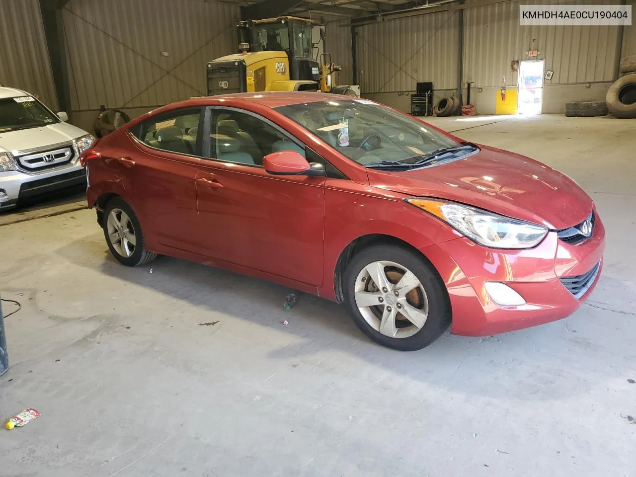 2012 Hyundai Elantra Gls VIN: KMHDH4AE0CU190404 Lot: 72452524