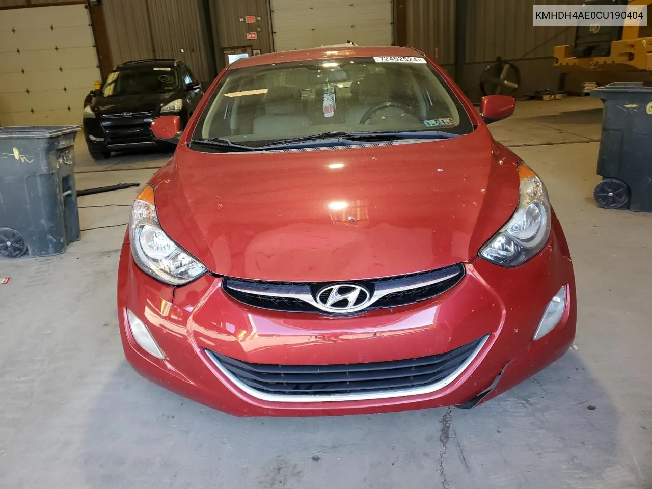 2012 Hyundai Elantra Gls VIN: KMHDH4AE0CU190404 Lot: 72452524