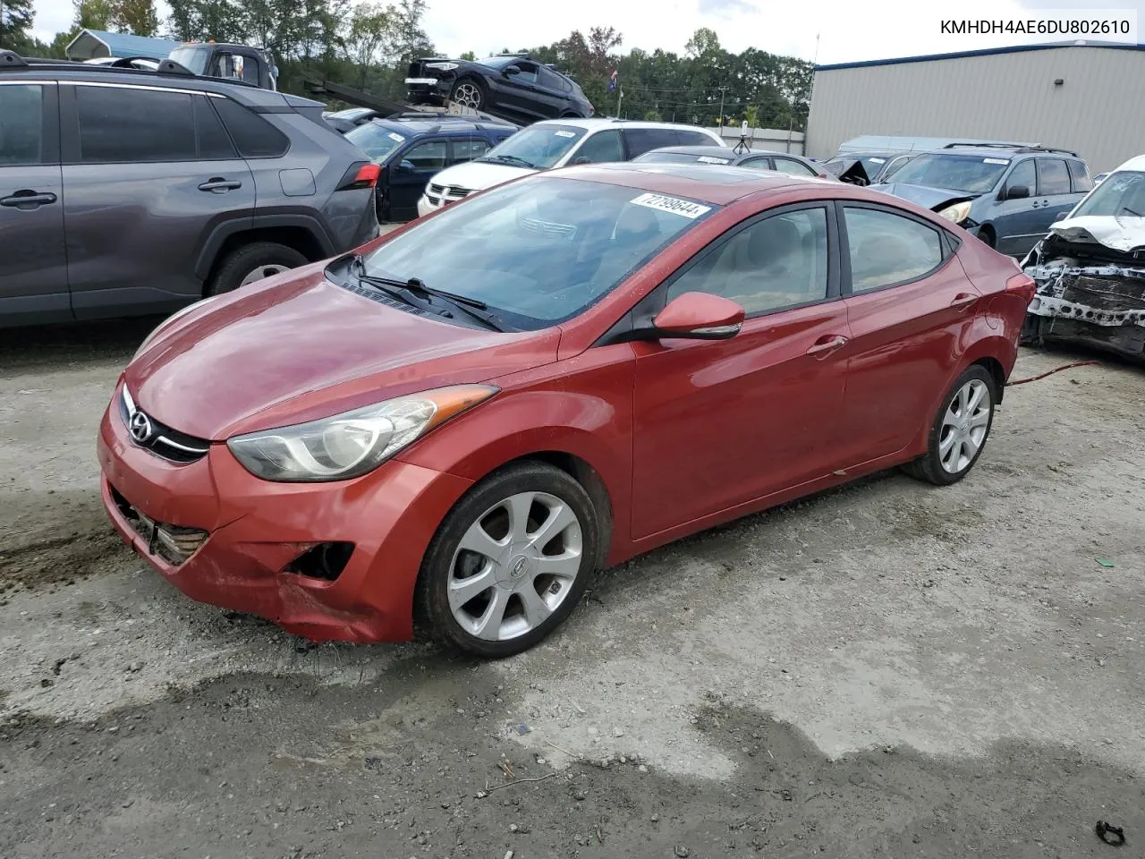 2012 Hyundai Elantra Gls VIN: KMHDH4AE6DU802610 Lot: 72799644