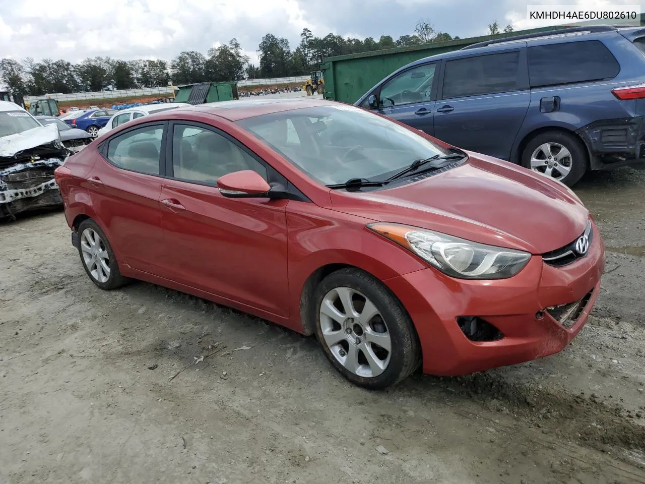 2012 Hyundai Elantra Gls VIN: KMHDH4AE6DU802610 Lot: 72799644