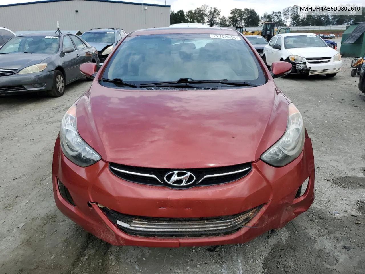 2012 Hyundai Elantra Gls VIN: KMHDH4AE6DU802610 Lot: 72799644