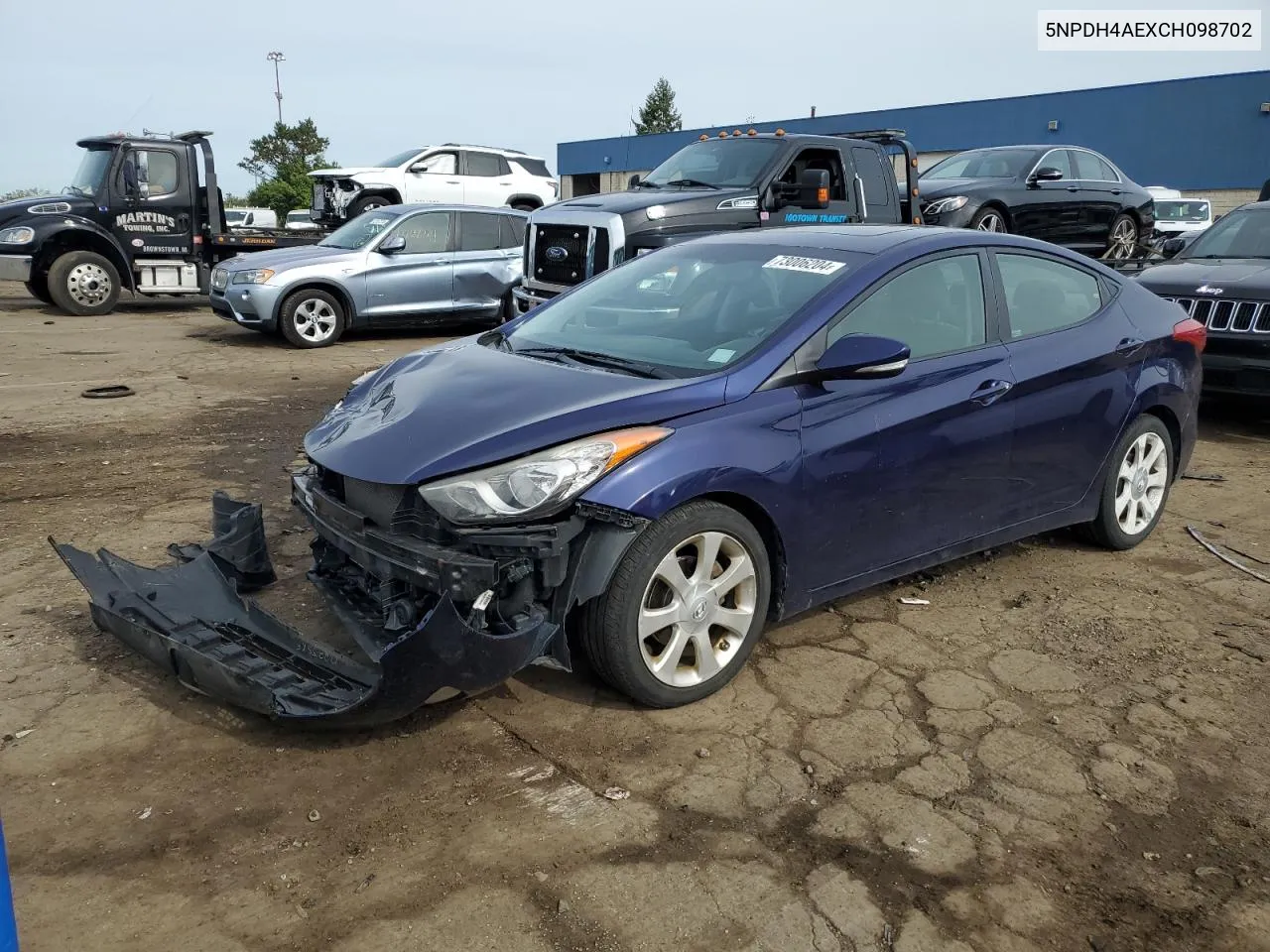 5NPDH4AEXCH098702 2012 Hyundai Elantra Gls