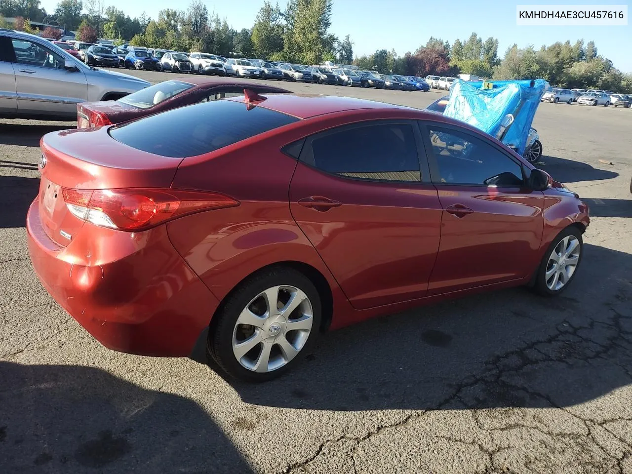 2012 Hyundai Elantra Gls VIN: KMHDH4AE3CU457616 Lot: 73137504