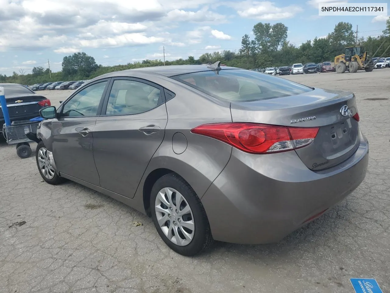 2012 Hyundai Elantra Gls VIN: 5NPDH4AE2CH117341 Lot: 73160724