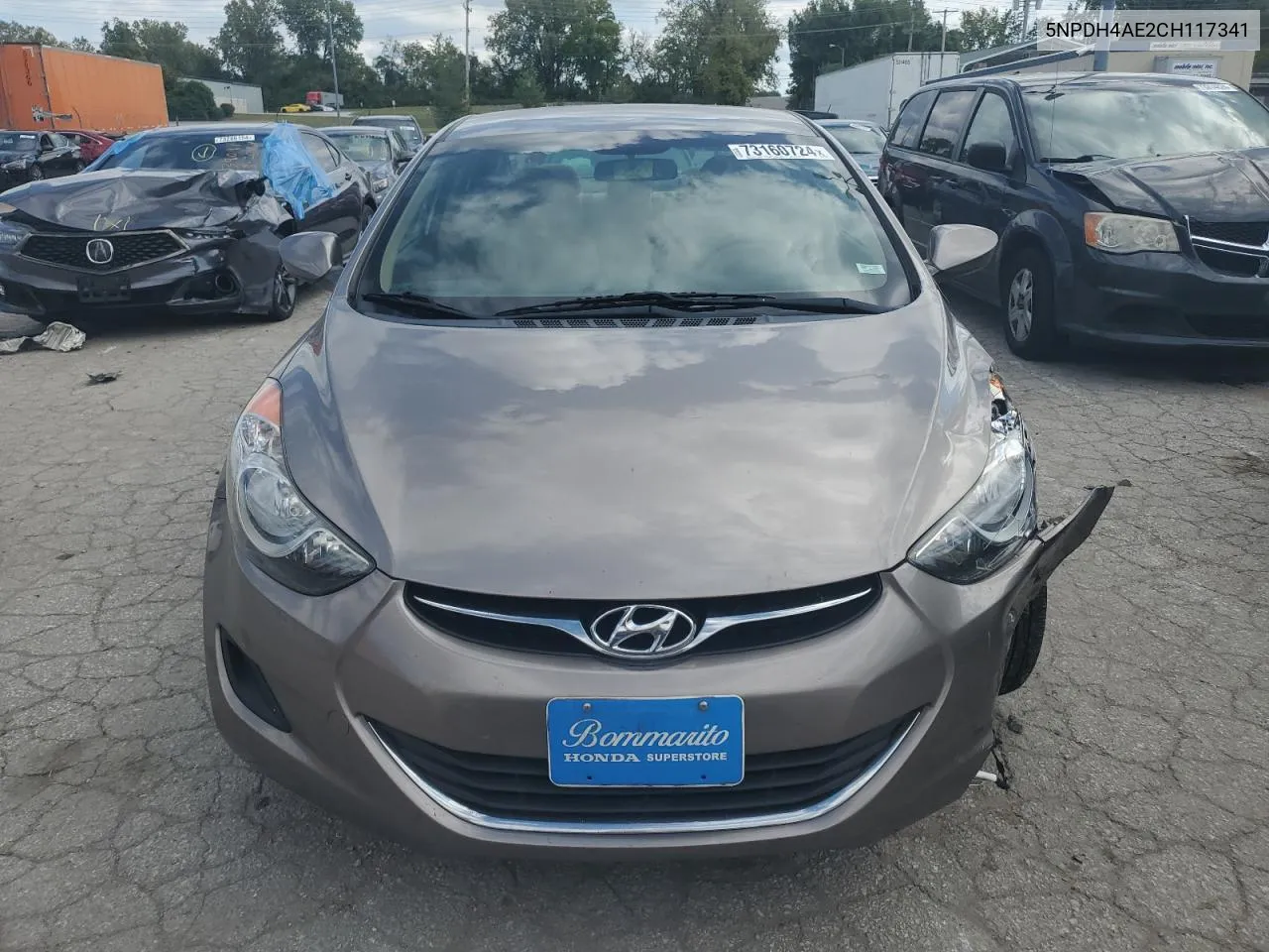 5NPDH4AE2CH117341 2012 Hyundai Elantra Gls