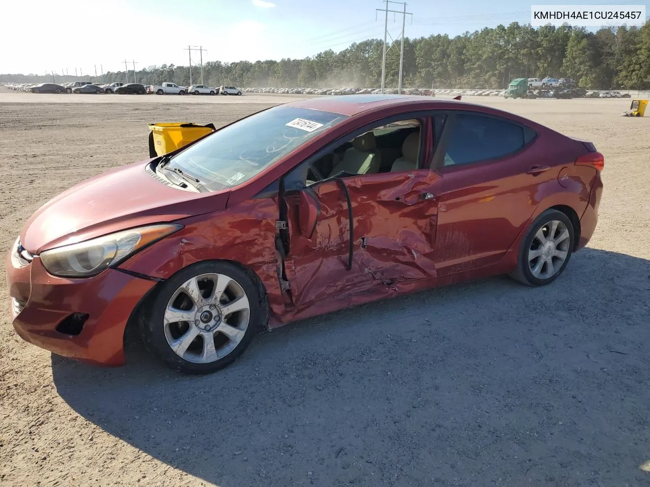 KMHDH4AE1CU245457 2012 Hyundai Elantra Gls