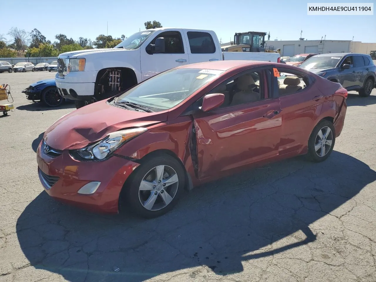 KMHDH4AE9CU411904 2012 Hyundai Elantra Gls