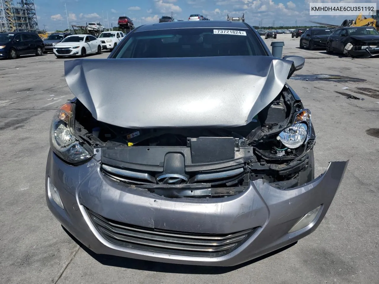 KMHDH4AE6CU351192 2012 Hyundai Elantra Gls