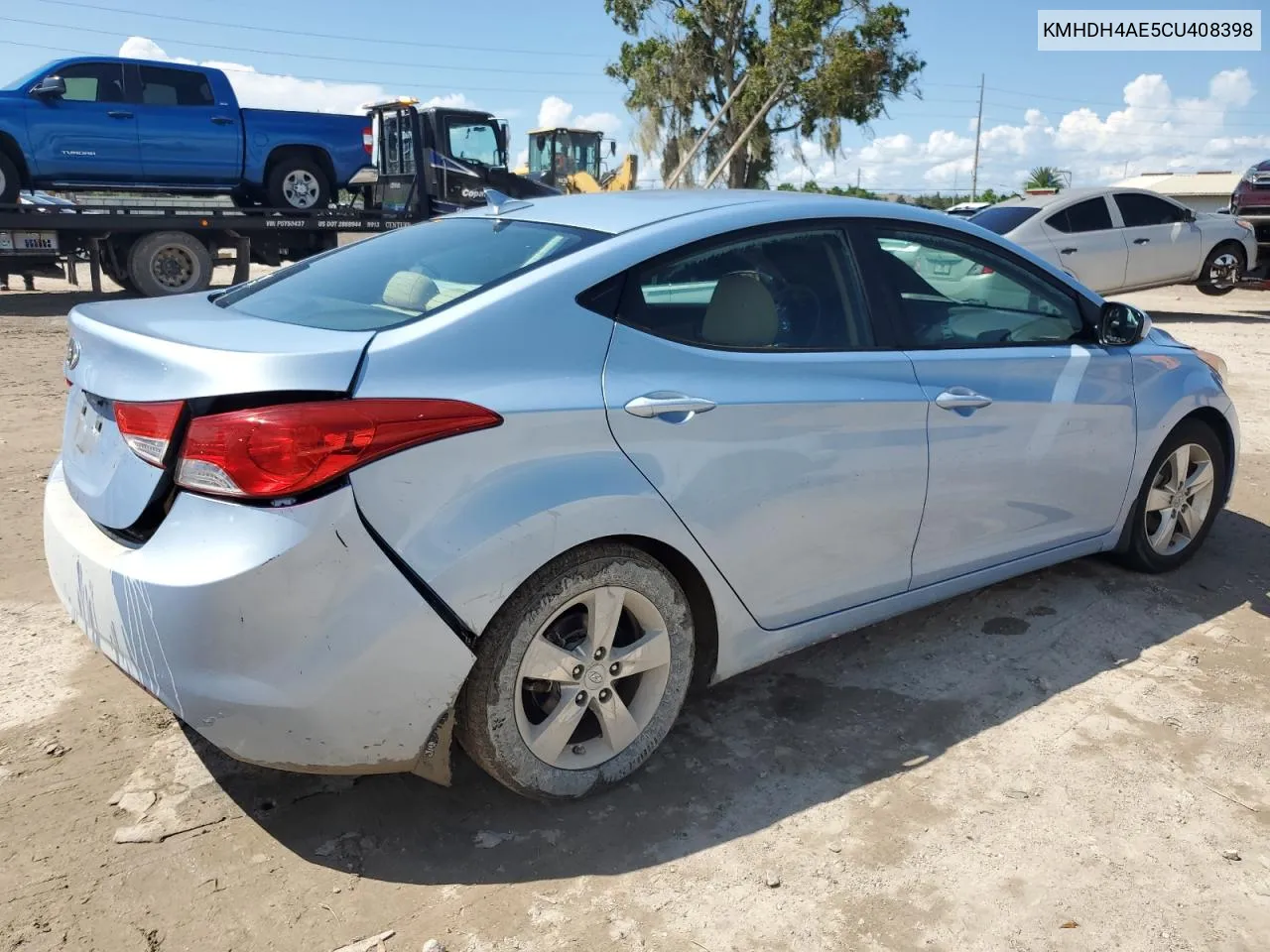 2012 Hyundai Elantra Gls VIN: KMHDH4AE5CU408398 Lot: 73828004