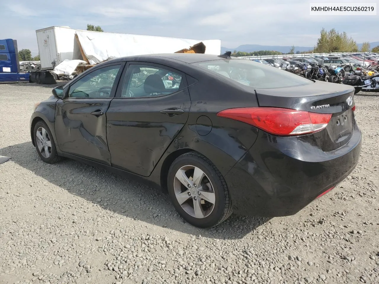 2012 Hyundai Elantra Gls VIN: KMHDH4AE5CU260219 Lot: 74531084