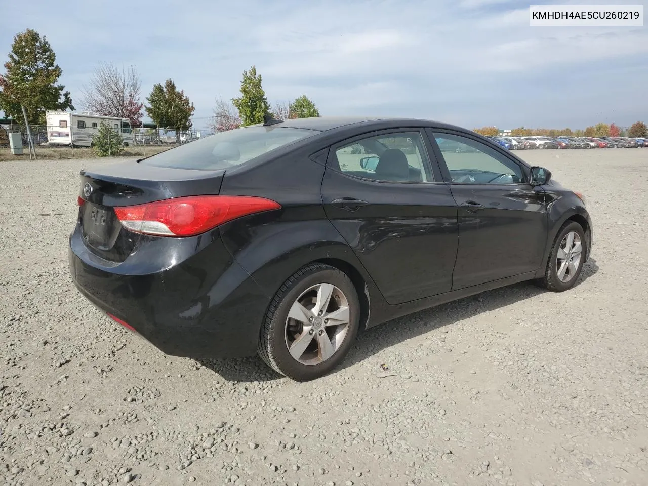 2012 Hyundai Elantra Gls VIN: KMHDH4AE5CU260219 Lot: 74531084