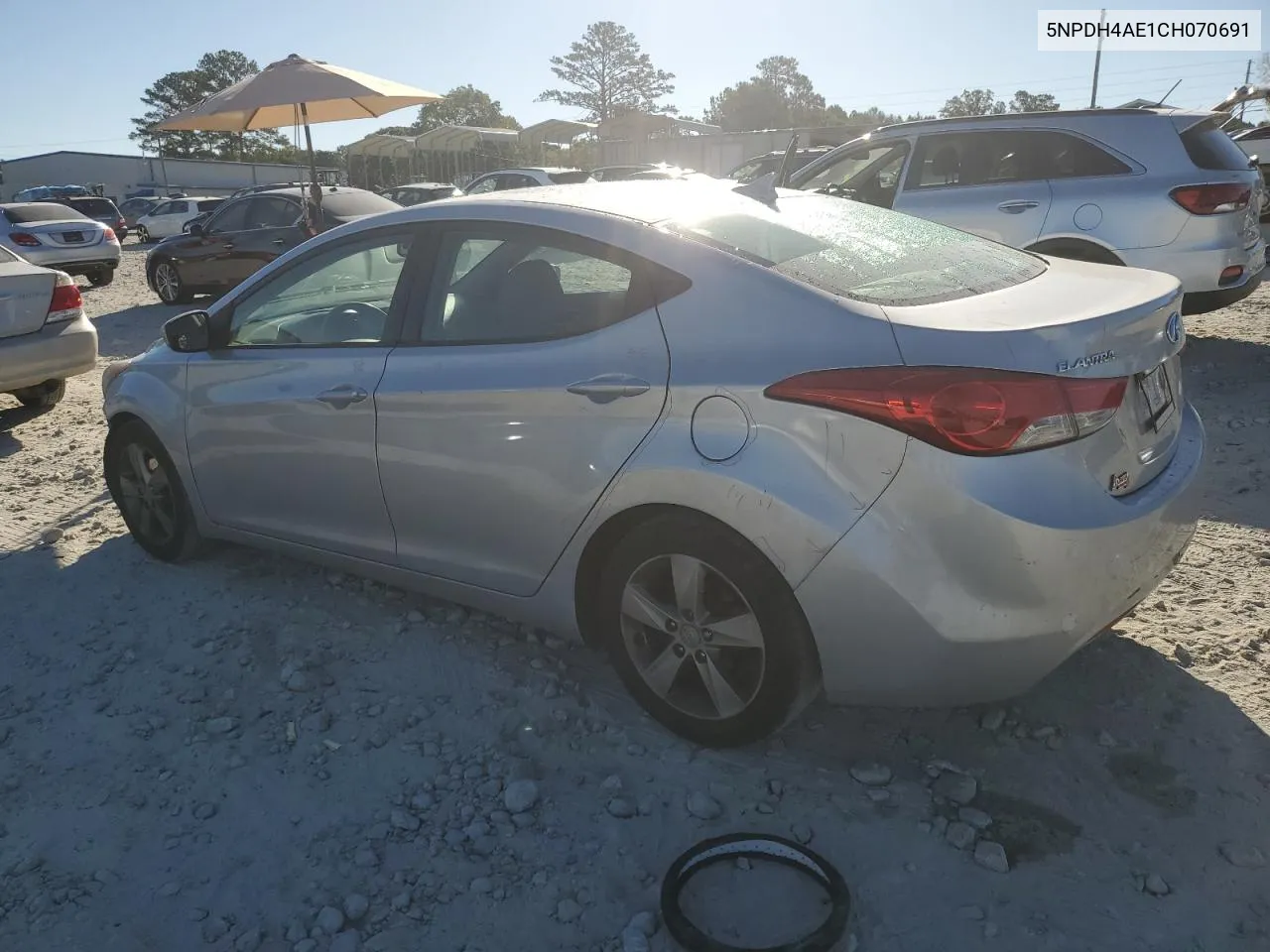 2012 Hyundai Elantra Gls VIN: 5NPDH4AE1CH070691 Lot: 75553124