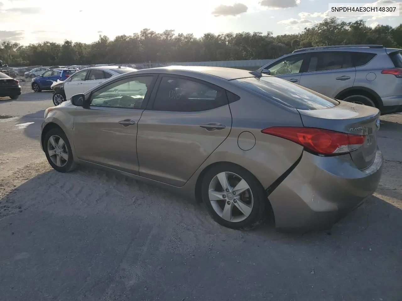 2012 Hyundai Elantra Gls VIN: 5NPDH4AE3CH148307 Lot: 75593674