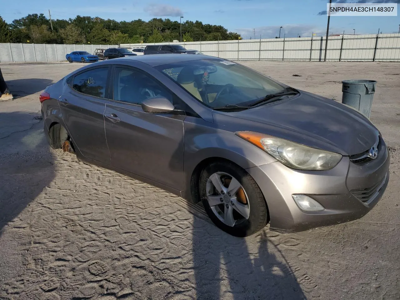 2012 Hyundai Elantra Gls VIN: 5NPDH4AE3CH148307 Lot: 75593674