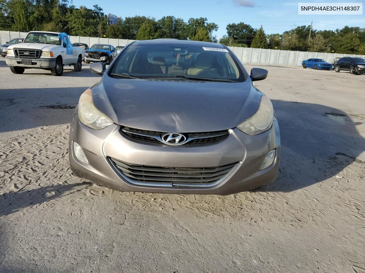 5NPDH4AE3CH148307 2012 Hyundai Elantra Gls