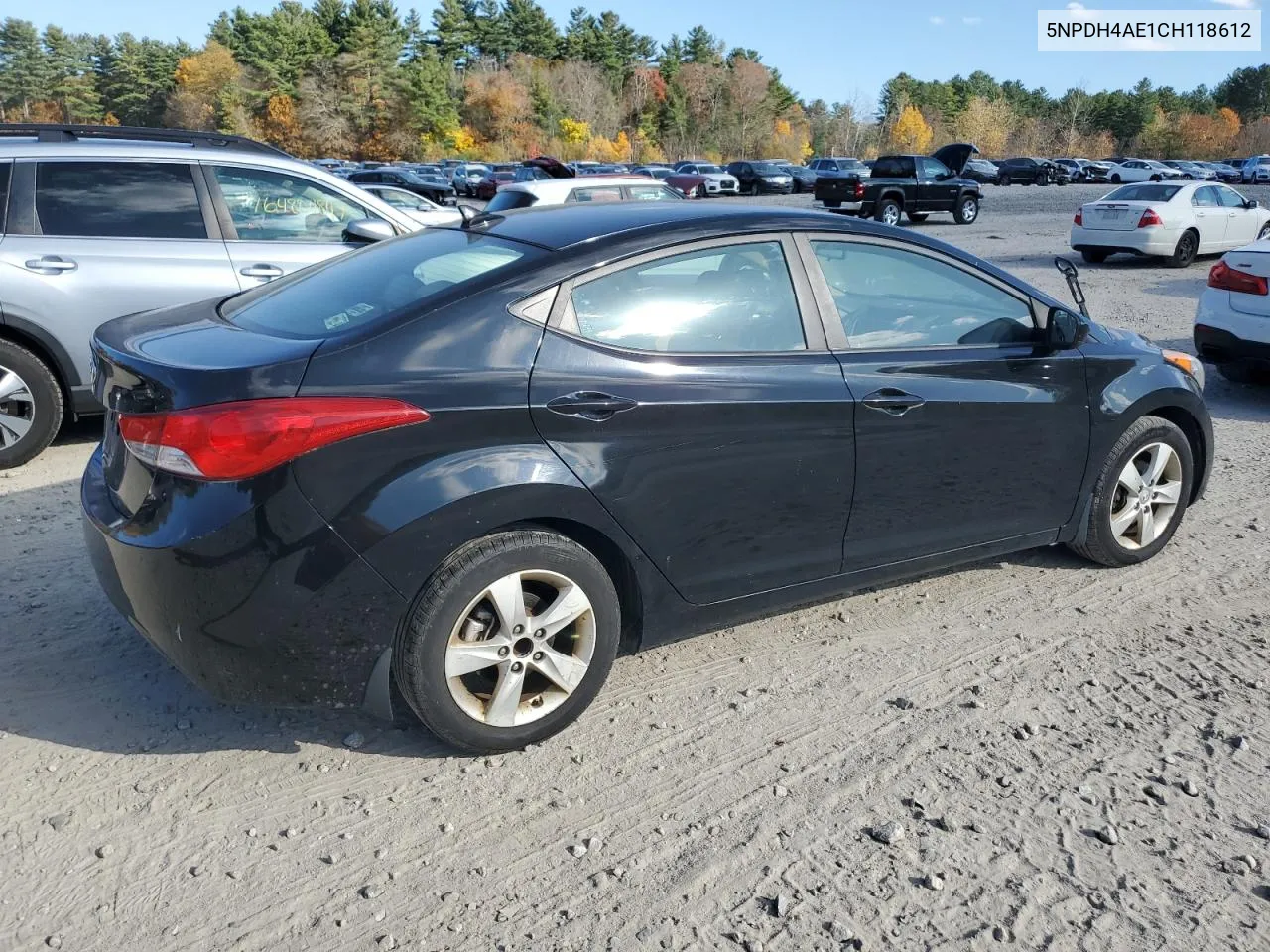 2012 Hyundai Elantra Gls VIN: 5NPDH4AE1CH118612 Lot: 75851014