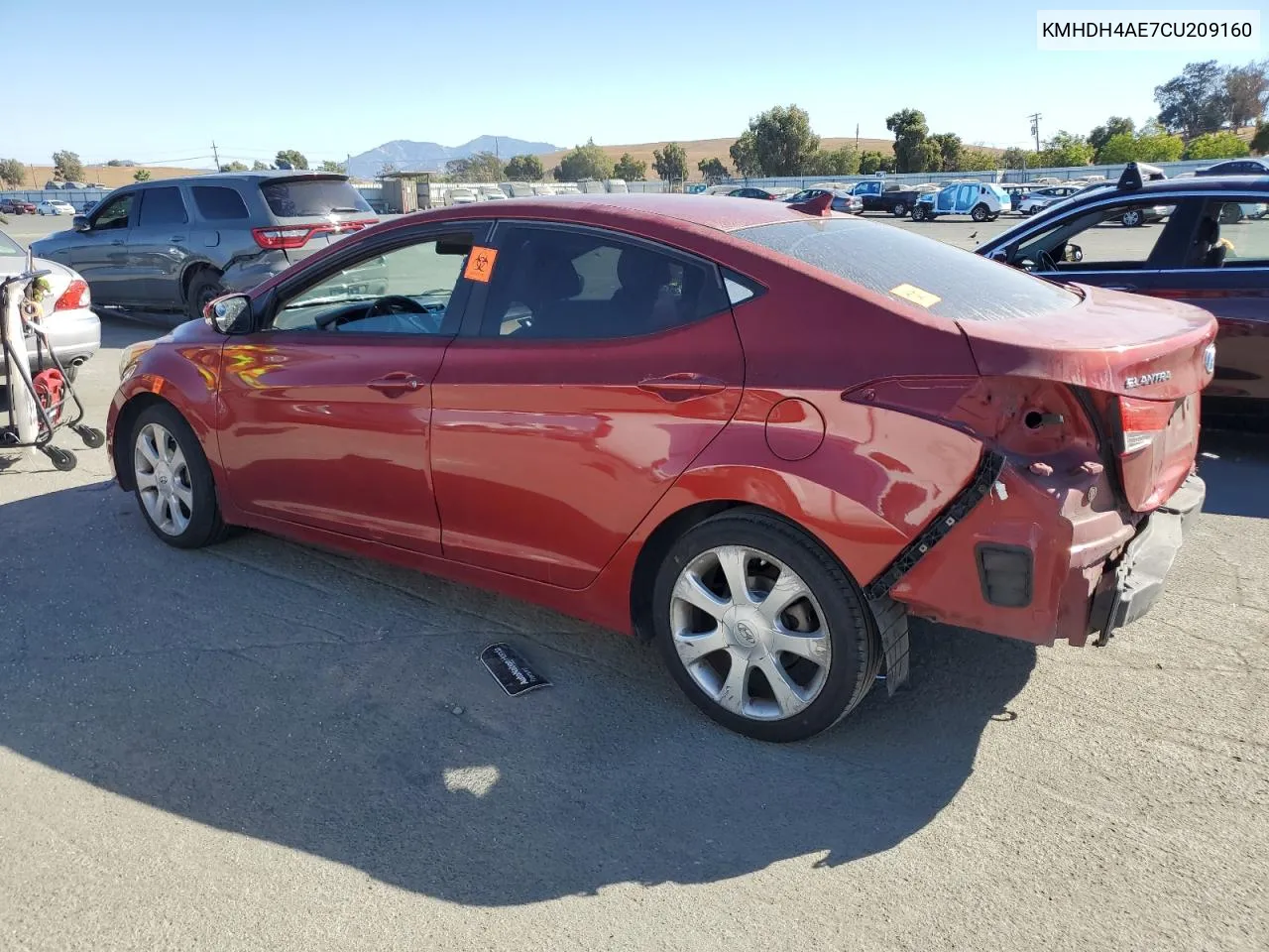 2012 Hyundai Elantra Gls VIN: KMHDH4AE7CU209160 Lot: 76122904