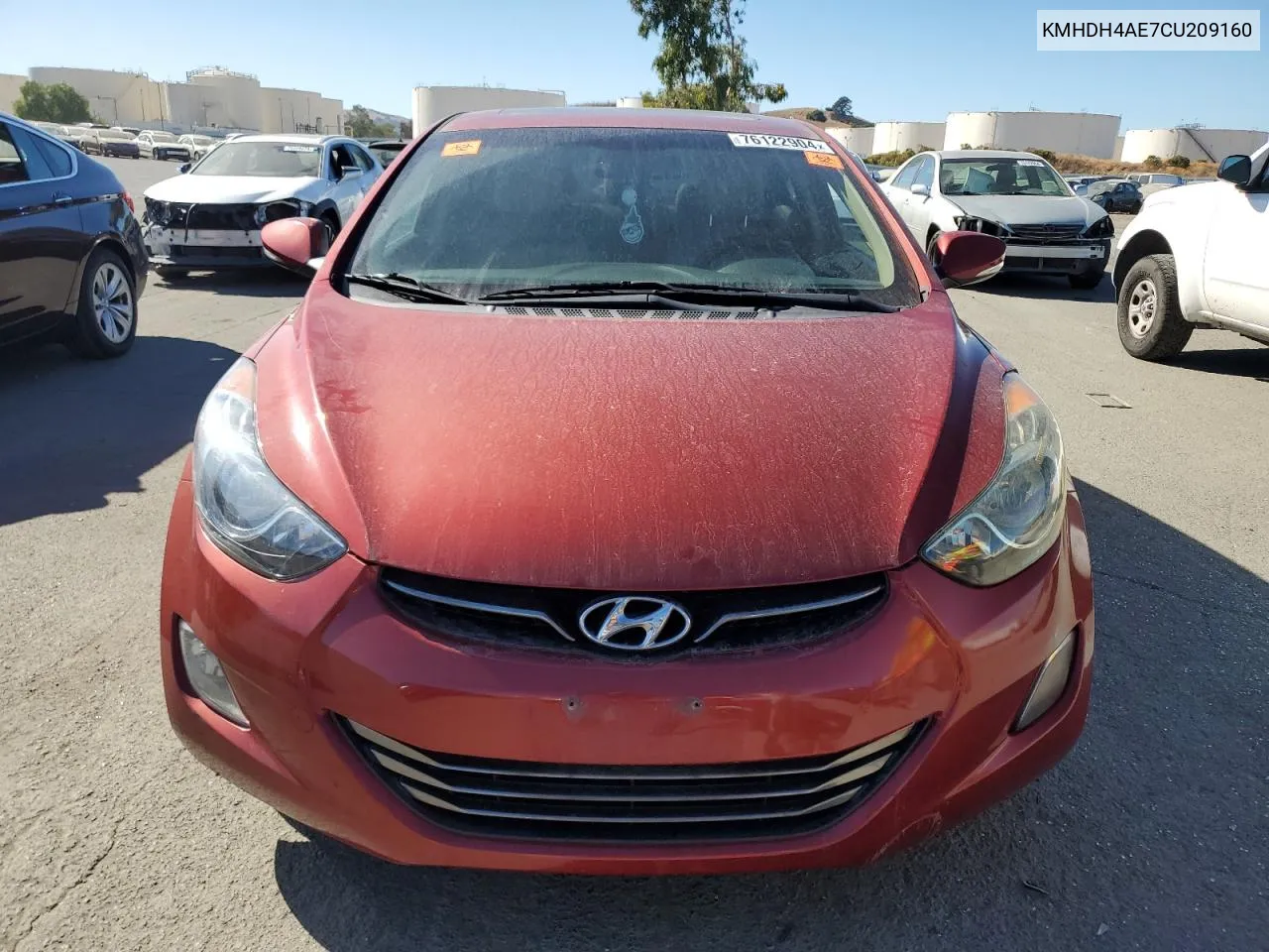 2012 Hyundai Elantra Gls VIN: KMHDH4AE7CU209160 Lot: 76122904