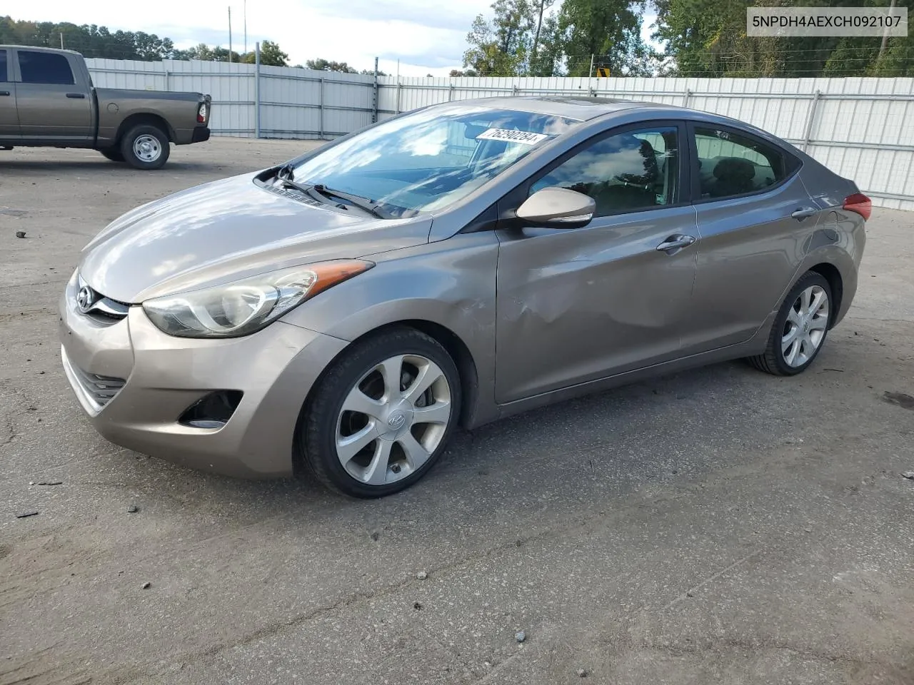 2012 Hyundai Elantra Gls VIN: 5NPDH4AEXCH092107 Lot: 76290284