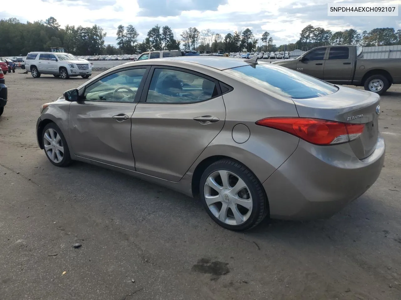 2012 Hyundai Elantra Gls VIN: 5NPDH4AEXCH092107 Lot: 76290284