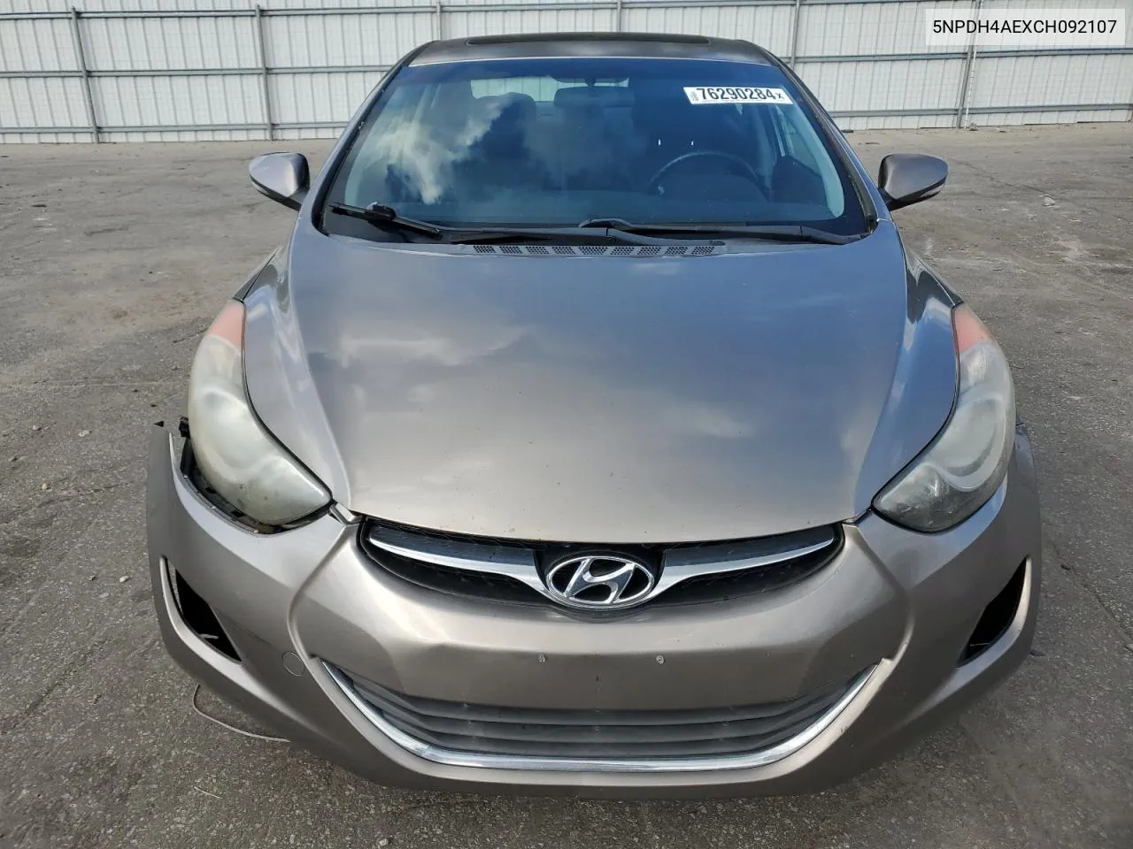 2012 Hyundai Elantra Gls VIN: 5NPDH4AEXCH092107 Lot: 76290284