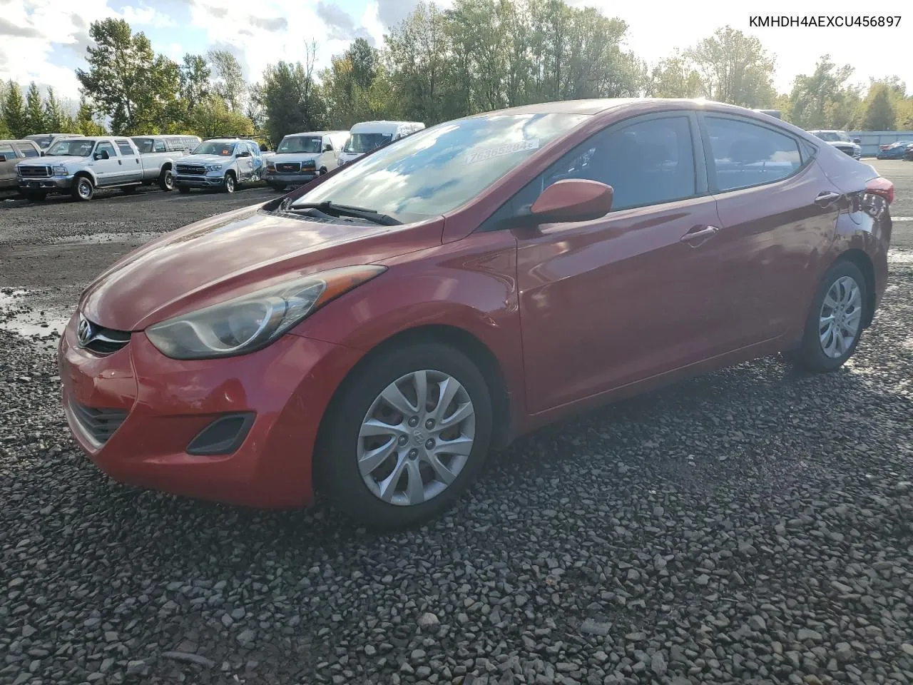 KMHDH4AEXCU456897 2012 Hyundai Elantra Gls