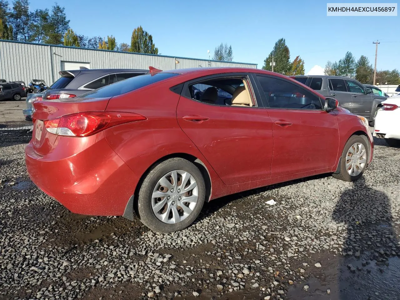 KMHDH4AEXCU456897 2012 Hyundai Elantra Gls