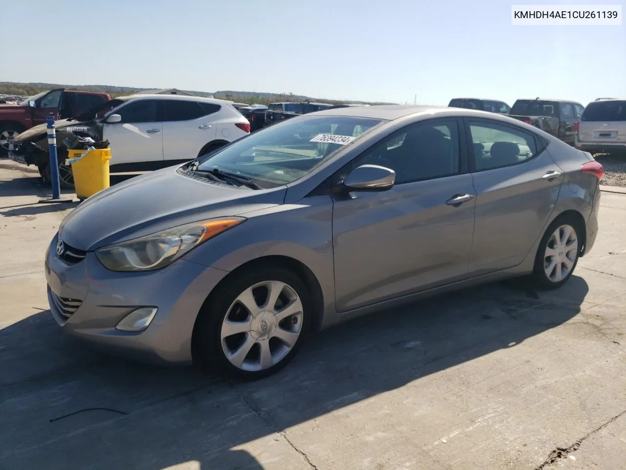 2012 Hyundai Elantra Gls VIN: KMHDH4AE1CU261139 Lot: 76394234