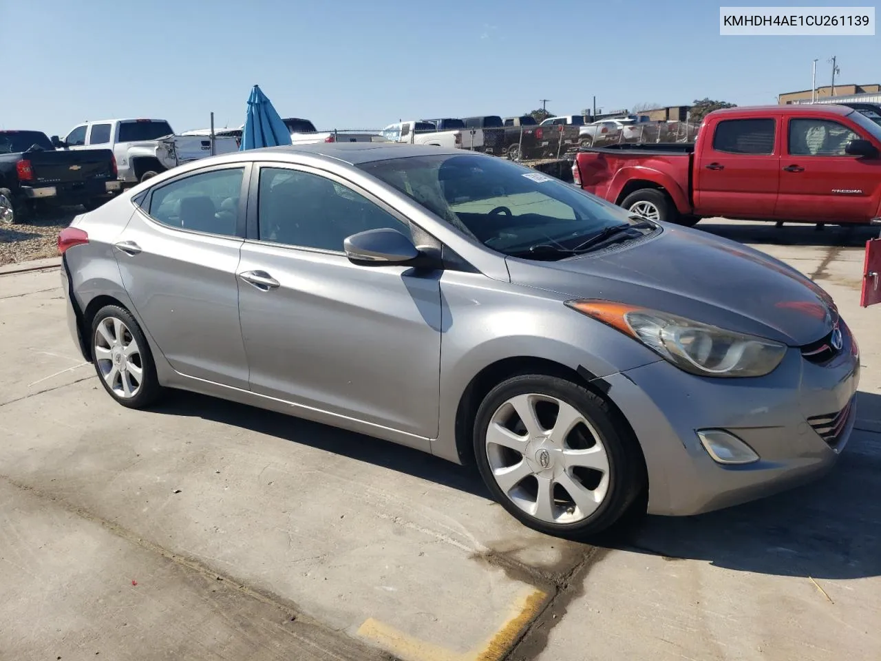 2012 Hyundai Elantra Gls VIN: KMHDH4AE1CU261139 Lot: 76394234